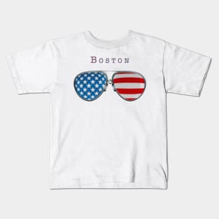 USA GLASSES BOSTON Kids T-Shirt